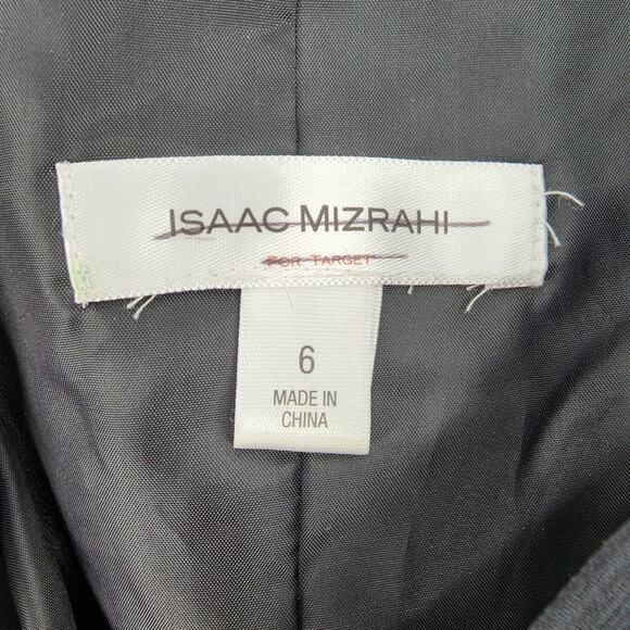 Isaac Mizrahi for Target Black 100% Silk Faux Wrap Maxi Evening Dress Size 6 - Picture 5 of 7